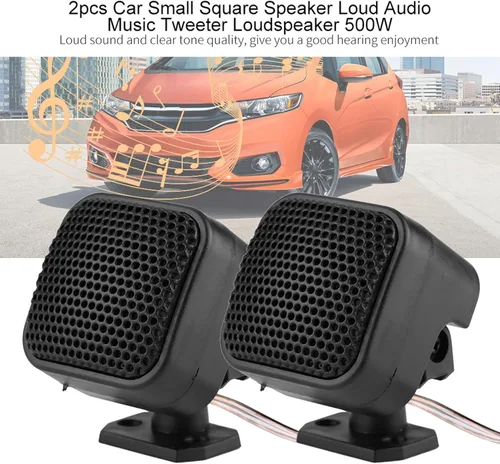 Miniatura 7 de Altavoces de coche o altavoces, Altavoces estéreo para coche, 1 par 12 V 500 W mini altavoz de coche o tweeters 7.874 in 98dB altavoz del automóvil