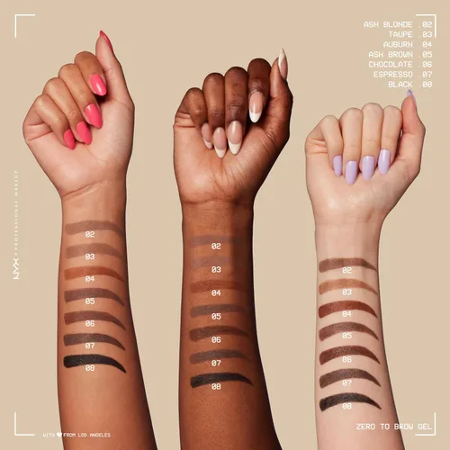 Miniatura 6 de NYX PROFESSIONAL MAKEUP Zero to Brow, gel de cejas de larga duración, rubio ceniza