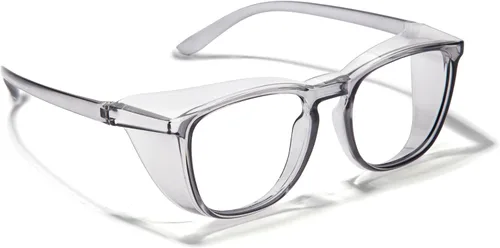 Miniatura 15 de LianSan - Gafas de seguridad antivaho de gran tamaño para enfermeras, gafas certificadas Z87.1 para mujeres, protección UV cuadrada Arcoíris