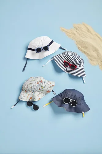 Miniatura 3 de Mud Pie Boys' Baby Sun Hat and Sunglasses Set