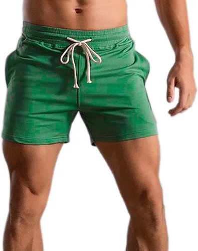 Miniatura 14 de Pantalones cortos de algodón de 5.5/7 pulgadas para hombre, pantalones cortos de entrenamiento de algodón con bolsillos