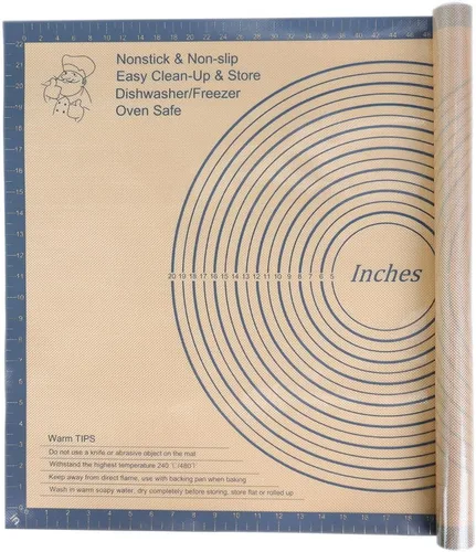 Miniatura 11 de Tapete de silicona extra grande de 34 x 26 pulgadas, alfombrillas antiadherentes para hornear con medidas, ideal para enrollar masa, pasteles