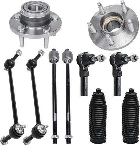 Miniatura 183 de Detroit Axle - Kit de nudillos de dirección delantera izquierda para Ford Edge Lincoln MKX 07-10, cojinete de rueda del lado del conductor, nudillo