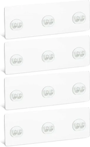 4 PCS Organizador de Ducha de Esquina con Pegatina Adhesiva Gancho de Repuesto, para Organizador de Ducha Estante de Baño Repisa Jabonera Cesta 3
