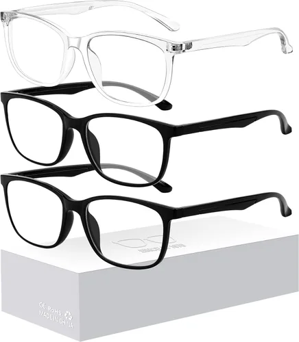 Miniatura 16 de Oilway - Paquete de 3 lentes de bloqueo de luz azul para hombres y mujeres, para computadora, lectura, juegos, televisión, teléfonos, antifatiga