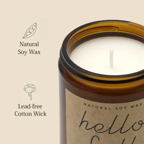 Miniatura 3 de Decoraciones de otoño para el hogar - Velas de otoño, regalos para mujeres, velas perfumadas naturales de cera de soja con aroma a manzana y canela