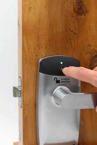 Miniatura 6 de Cerradura de puerta con palanca comercial RFID, aplicación de sistema de control de acceso, incluye 2 tarjetas NFC (mano izquierda)