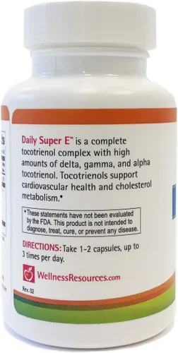 Miniatura 6 de Wellness Resources Daily Super E - Complejo de vitamina E de tocotrienol: vitamina E de espectro completo sin soja con tocotrienoles delta, gamma