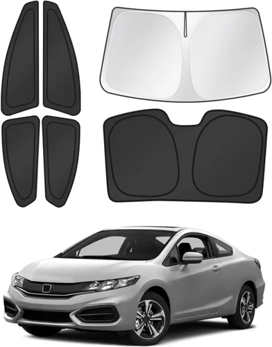 Miniatura 32 de Canvcle Parasol para parabrisas para Honda Civic de 11ª generación 2022-2025 2026 (no para Hatchback), kit de cubierta para ventana trasera lateral