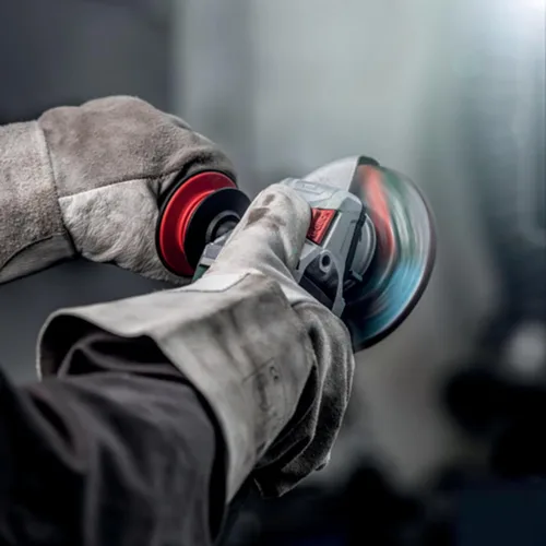 Miniatura 2 de Metabo - Amoladora angular de 6 pulgadas, 10,000 RPM, 12 amperios, CA/CC, interruptor deslizante (bloqueo), embrague de seguridad, cambio de rueda