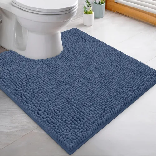 Miniatura 19 de LuxUrux Tapete de microfibra afelpada, de felpilla extrasuave, pelo largo de 1 pulgada, muy absorbente, para baño o ducha, lavar y secar a máquina