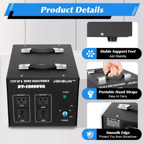 Miniatura 6 de Convertidor de voltaje de 8000 W/10000 W, transformador elevador/abajo, 110 V/220 V, convertidor de potencia, regulador de voltaje automático