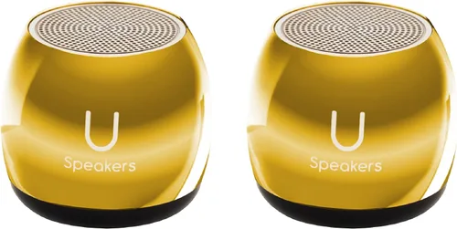 Miniatura 6 de Fashionit U Speakers - Paquete de 2 altavoces micro Bluetooth para computadora con altavoz a juego, micrófono integrado y control remoto