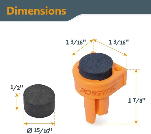 Miniatura 2 de POWERTEC 71188 - 4 perros de banco para agujero de perro de 3/4 pulgadas, con inserto de EVA, herramienta de carpintería para banco de trabajo, mesa
