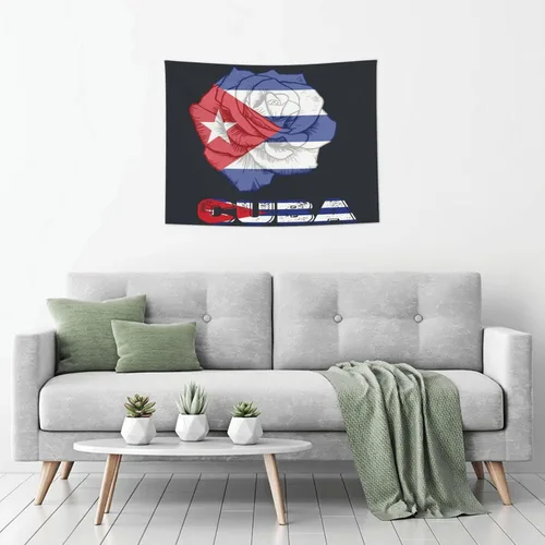 Miniatura 5 de Póster de tapiz con diseño de bandera de Cuba de 29 x 37 pulgadas, decoración del hogar, para colgar en la pared, dormitorio, fiesta, telón de fondo