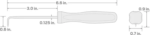 Miniatura 7 de TEKTON Pico puntiagudo de 90 grados (vástago de 1/8 x 3 pulgadas) PNH21103 Fabricado en Estados Unidos
