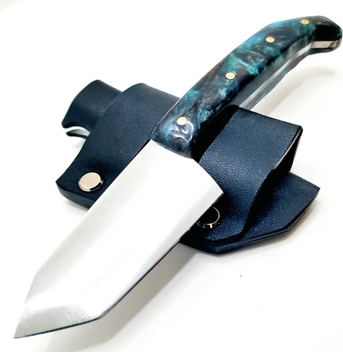 Miniatura 3 de Mini cuchillo de caza hecho a mano hecho en los E.E.U.U. Custom EDC Tanto resina mango cuchillo bush cuchillo Austin Blades