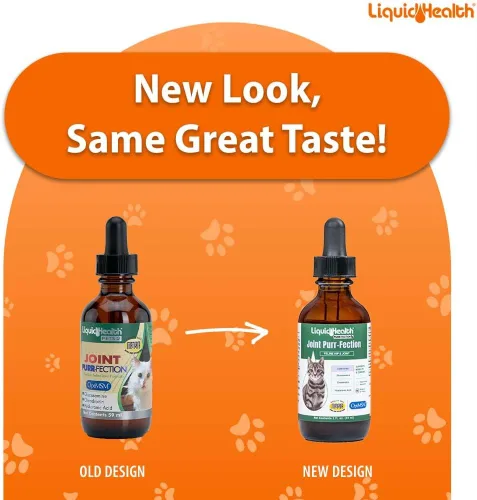 Miniatura 6 de LIQUIDHEALTH Pets Liquid Cat Glucosamine Joint Purr-Fection - Apoyo para Alivio de Salud de Cadera y Articulaciones, Goteros Felinos de Condroitina