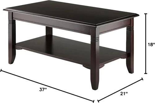 Miniatura 2 de Winsome Wood Nolan Occasional Table + Eugene Accent Table Bundle Madera maciza