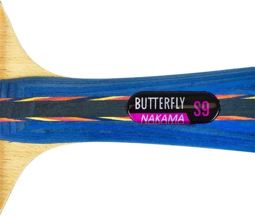 Miniatura 3 de Butterfly Nakama S-9 Raqueta de tenis de mesa – Ping Pong Paddle aprobada por la ITTF – Pan Asia de goma de tenis de mesa y capa de esponja gruesa