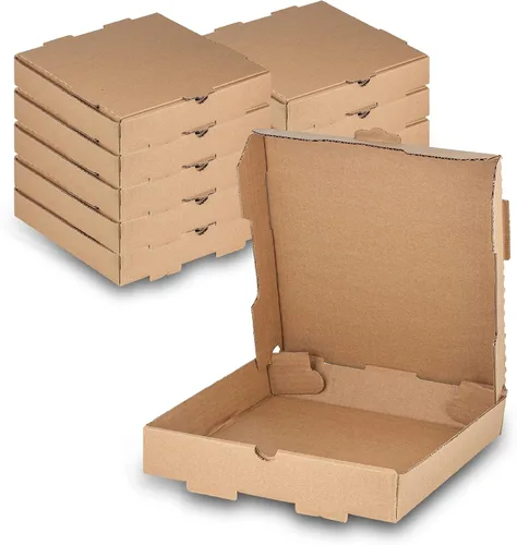 MT Products Kraft - Caja de pizza de 10 x 10 x 1.75 pulgadas, cajas pequeñas de cartón corrugado B para pizza (paquete de 10) – Fabricado en los