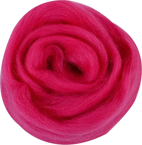 Miniatura 10 de 24 tipos de lana rosa, 4.23 oz (120 g), adecuado para fieltro húmedo y fieltro de aguja de telas hiladas de lana. Un paquete de prueba está Tonos