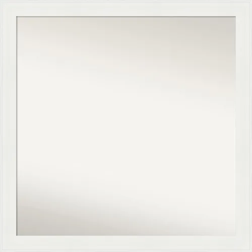 Miniatura 354 de Amanti Art Espejo de baño blanco para sobre el fregadero, 24 x 24 pulgadas, hecho a medida, espejo de tocador cuadrado blanco estrecho, marco