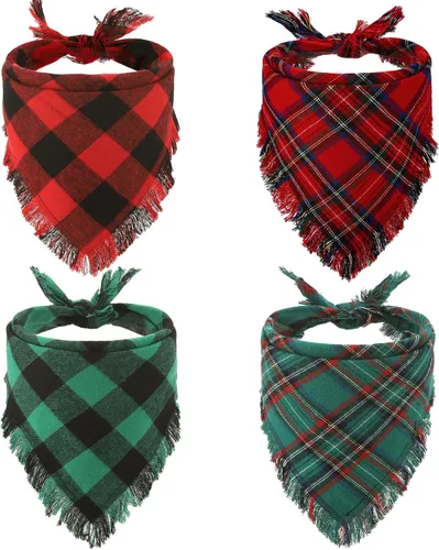 Miniatura 18 de EXPAWLORER Bandanas de Halloween para perro, paquete de 4 bandanas reversibles para perros para disfraz de niños y niñas, bufandas triangulares