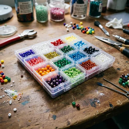 Miniatura 5 de Paquete de 85 recipientes rectangulares de plástico transparente de varios tamaños Tapa con bisagras, para cuentas y pequeños artículos