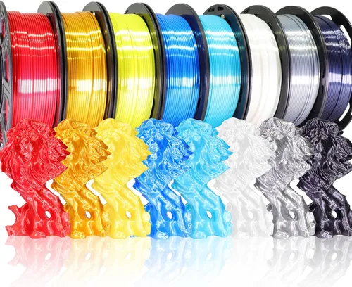 Miniatura 18 de Bblife - Filamento PLA multicolor de arcoíris, brillante, cambia rápidamente de color y tiene un efecto sedoso, material para impresión 3D, 2.2