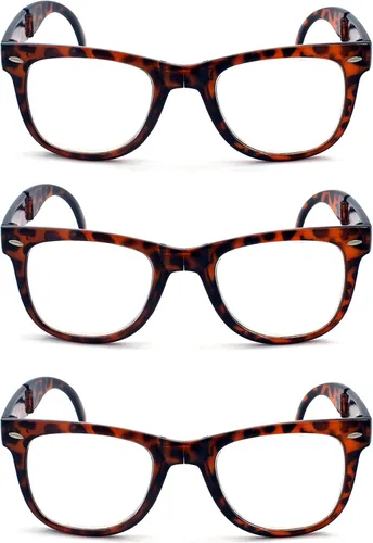 Miniatura 13 de Gafas de lectura plegables de plástico retro unisex con bolsa