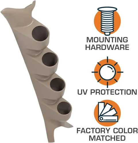 Miniatura 3 de GlowShift paquete de columna cuádruple color tostado compatible con Ford Super Duty F-250 F-350 Power Stroke 1999-2007 - Color de fábrica emparejado