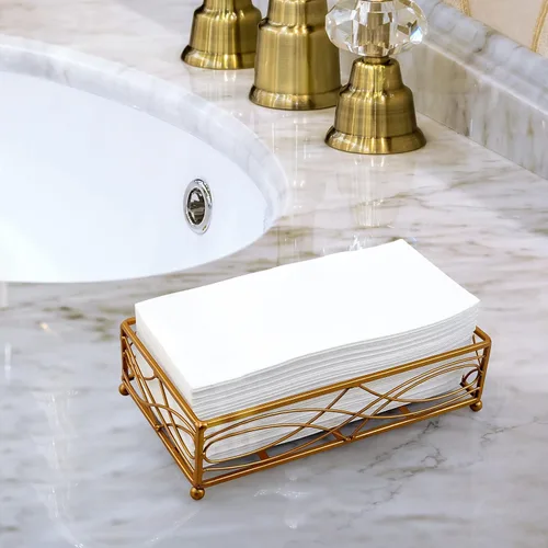 Miniatura 4 de 420 UNIDADES Toallas de mano desechables para baño, toallas de papel suaves y absorbentes para invitados, toallas de mano decorativas desechables