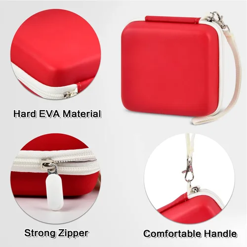 Miniatura 3 de Estuche para cámara de juguete para niños para VTech Kidizoom Creator Cam Video Camera, estuche rígido de viaje con bolsillo para accesorios - Rojo