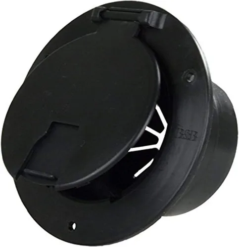 Productos de lujo JR escotilla de cable eléctrico redonda con respaldo., Negro
