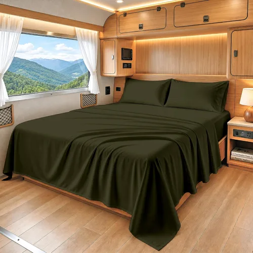 Miniatura 77 de SGI bedding Juego de sábanas de 600 hilos de 4 piezas, 100% algodón egipcio, tamaño King, con bolsillo profundo de 15 pulgadas, sábanas de lujo 16