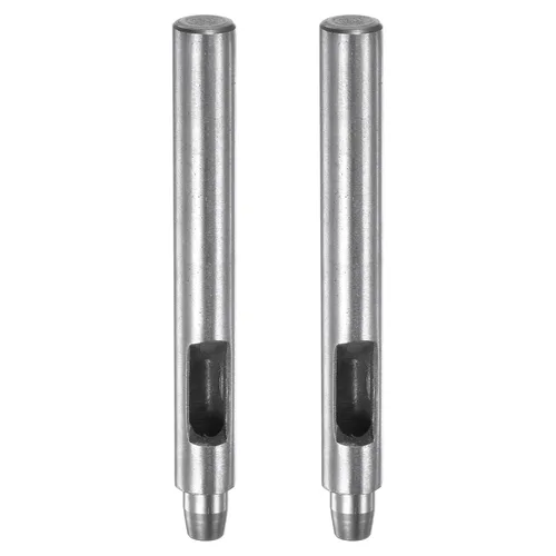 HARFINGTON 2 piezas de perforador de cuero de 0.256 in recto, redondo, ojal, remache a presión, fijador para cuero, artesanía, ropa, bolso, cortina