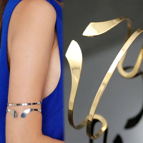 Miniatura 3 de QQ Fashion brazalete para el brazo abierto curvo de estilo egipcio