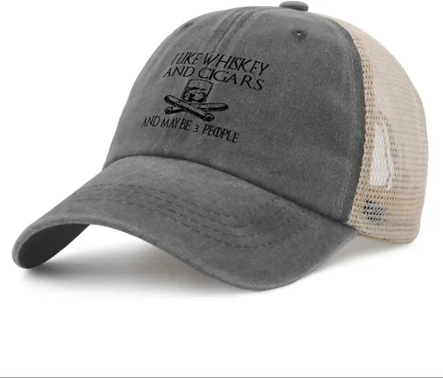 Miniatura 138 de Philysonic Funny Hat I Like Whisky and Cigars and Maybe 3 People Sombreros para Hombres Gorras de Béisbol Gorras Ajustables