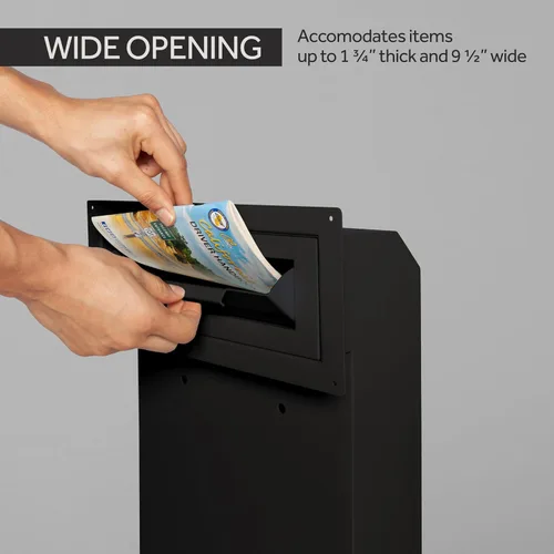 Miniatura 5 de Durabox Caja Fuerte de Depósito de Buzón a Través de la Puerta 12 x 6 x 15 pulgadas - Buzón de Acero Resistente con Cerradura para Recibir Correo