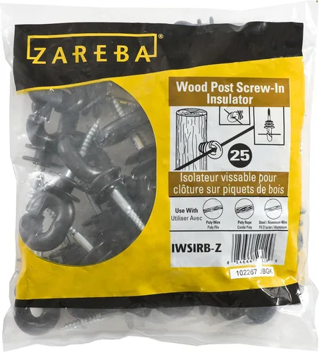 Miniatura 4 de Zareba IWSIRB-Z - Insluador de anillos para cercas eléctricas, paquete de 25, uso con alambre, polietileno, incluye 25 aisladores de anillo