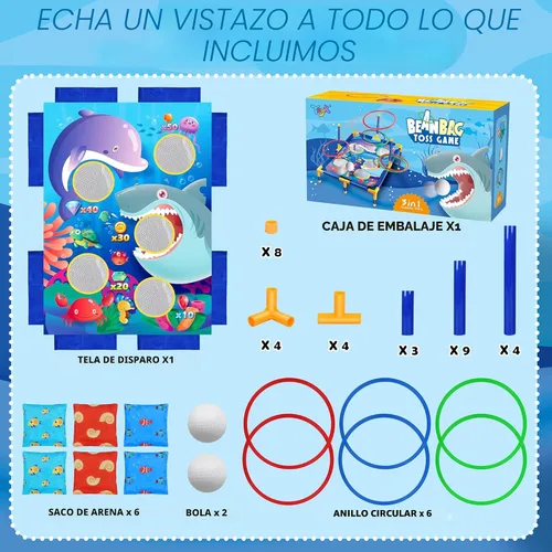 Miniatura 3 de Juego de lanzamiento de bolsas de frijoles de animales, juego de lanzamiento al aire libre, suministros de fiesta familiar para niños, regalo