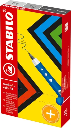 Miniatura 9 de Rollerball - STABILO worker+ colorida caja de 10 unidades, color azul