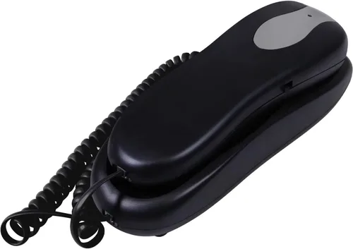 Miniatura 2 de Teléfono de color negro delgado para pared o escritorio con memoria