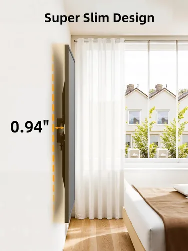 Miniatura 2 de IWORKBOARD 43 50 55 pulgadas Montura de pared para TV de perfil bajo fija para LED/LCD de 24-65 pulgadas y televisores planos/curvados, soporte
