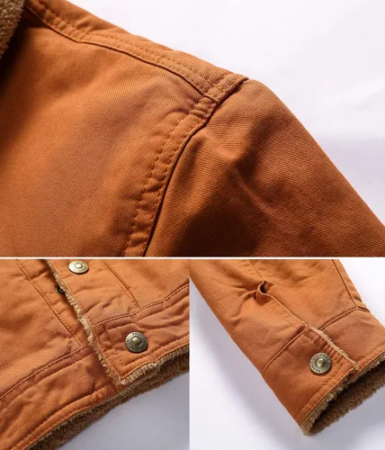 Miniatura 5 de Vcansion Men's Classic Winter Jacket Coat Fleece Lined Windproof Outerwear