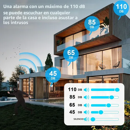 Miniatura 6 de SanJie Timbre Inalámbrico de Puerta con Sensor, Alarma de Entrada cuando la Puerta se Abre, para Negocios/Hogar/Niños, 5 Niveles de Volumen