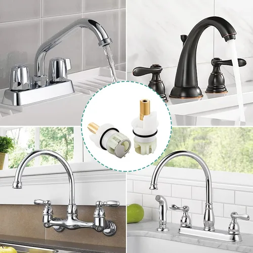 Miniatura 5 de RP25513 Kit de reemplazo de vástago de llave para kit de reparación de llave de dos manijas con Cartucho RP24096 Asientos RP4993 Muelles RP24097