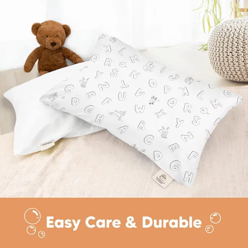 Miniatura 7 de KeaBabies Funda de almohada para niños pequeños de 13 x 18 pulgadas, funda de almohada de algodón orgánico para niños, niñas, funda de algodón suave