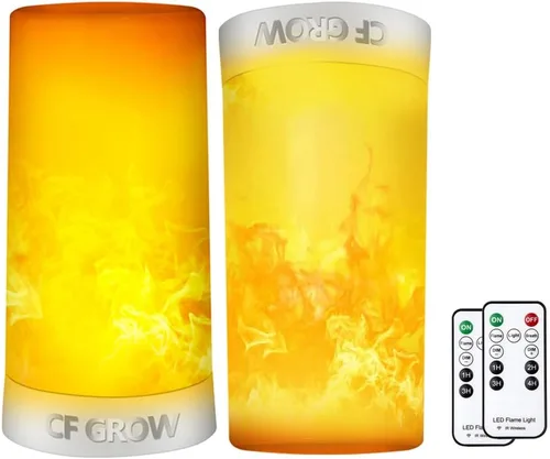 Miniatura 9 de Luz LED con efecto de llama, recargable por USB, impermeable, regulable, 4 modos, linterna con efecto de detección de gravedad y base magnética